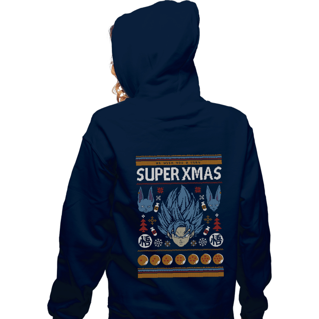 Shirts Zippered Hoodies, Unisex / Small / Navy Super Xmas