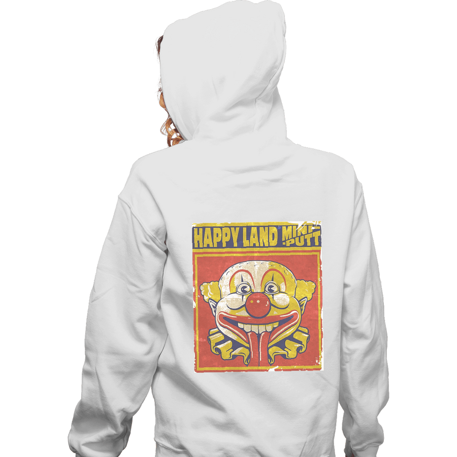 Shirts Zippered Hoodies, Unisex / Small / White Happy Land