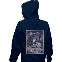 Load image into Gallery viewer, Shirts Zippered Hoodies, Unisex / Small / Navy Visit Hogwarts
