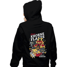 Load image into Gallery viewer, Secret_Shirts Zippered Hoodies, Unisex / Small / Black Khorne Flakes
