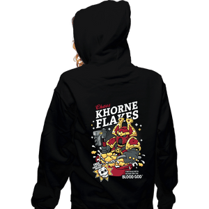 Secret_Shirts Zippered Hoodies, Unisex / Small / Black Khorne Flakes