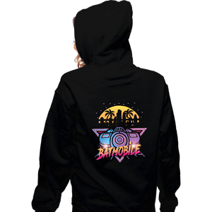 Daily_Deal_Shirts Zippered Hoodies, Unisex / Small / Black Neon Bat