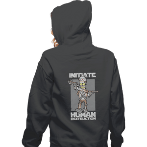 Shirts Pullover Hoodies, Unisex / Small / Charcoal Initiate Human Destruction