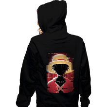 Load image into Gallery viewer, Shirts Zippered Hoodies, Unisex / Small / Black Glitch Luffy
