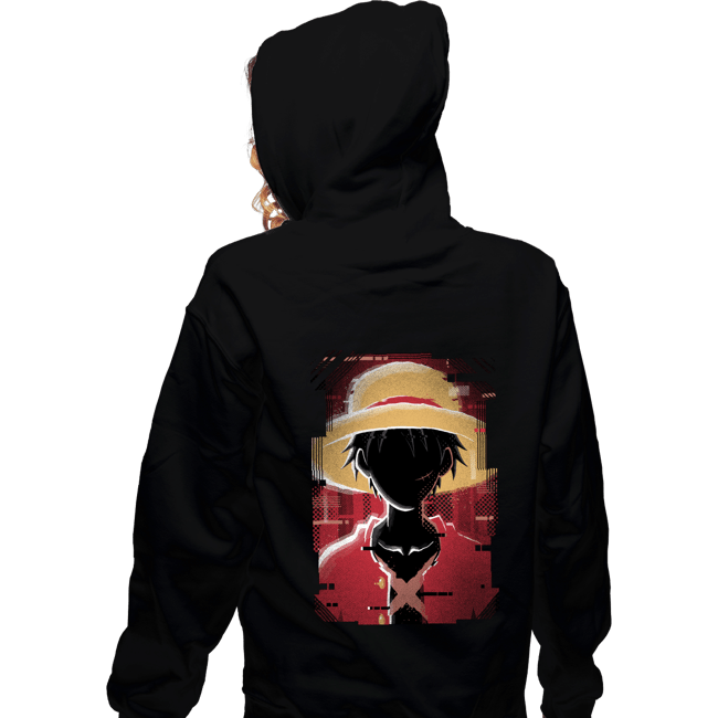 Shirts Zippered Hoodies, Unisex / Small / Black Glitch Luffy
