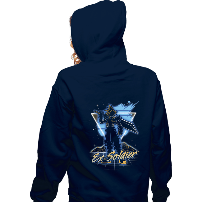 Shirts Zippered Hoodies, Unisex / Small / Navy Retro Ex-Soldier