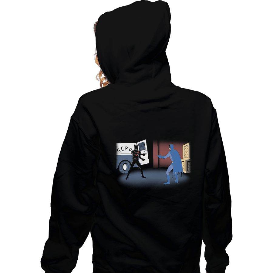 Shirts Zippered Hoodies, Unisex / Small / Black Into the Bat-Verse