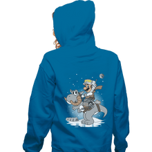 Load image into Gallery viewer, Secret_Shirts Zippered Hoodies, Unisex / Small / Royal blue Mushroom Kingdom Strikes Back
