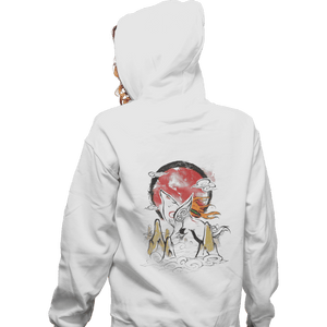 Shirts Zippered Hoodies, Unisex / Small / White Okami Ink