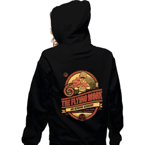 Daily_Deal_Shirts Zippered Hoodies, Unisex / Small / Black The Flying Monk