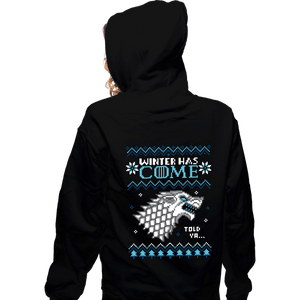Secret_Shirts Zippered Hoodies, Unisex / Small / Black Ugly Winter