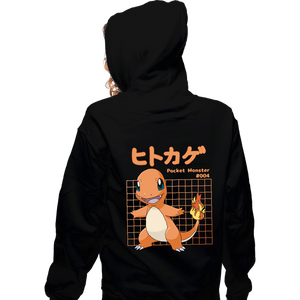 Sold_Out_Shirts Zippered Hoodies, Unisex / Small / Black Charmander X-Ray