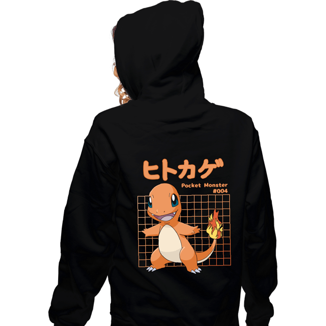 Sold_Out_Shirts Zippered Hoodies, Unisex / Small / Black Charmander X-Ray