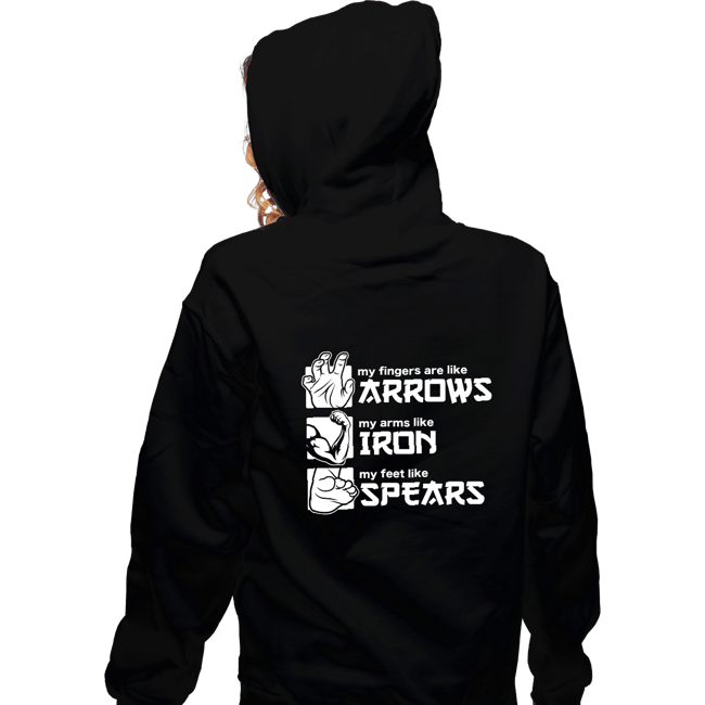 Daily_Deal_Shirts Zippered Hoodies, Unisex / Small / Black Arrows Iron And Spears