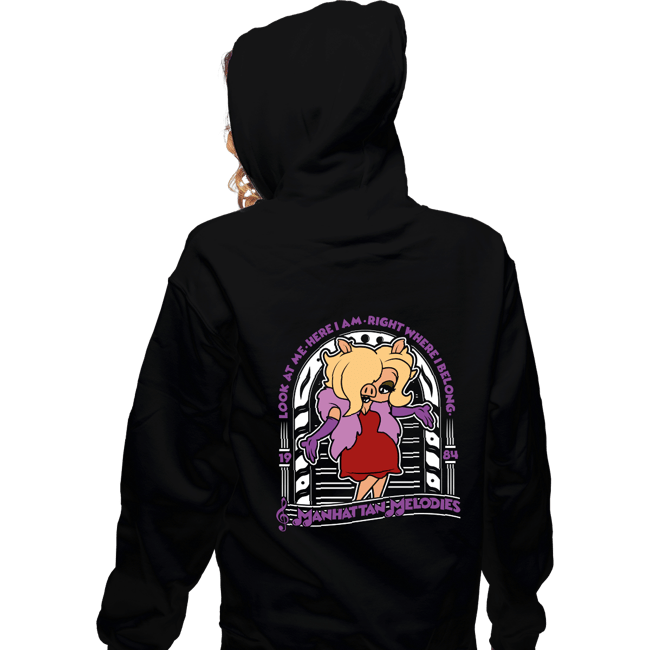Shirts Zippered Hoodies, Unisex / Small / Black Miss Piggy Melodies