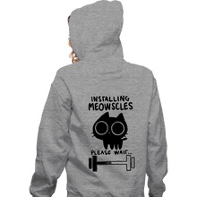 Load image into Gallery viewer, Secret_Shirts Zippered Hoodies, Unisex / Small / Sports Grey Installing Meowscles

