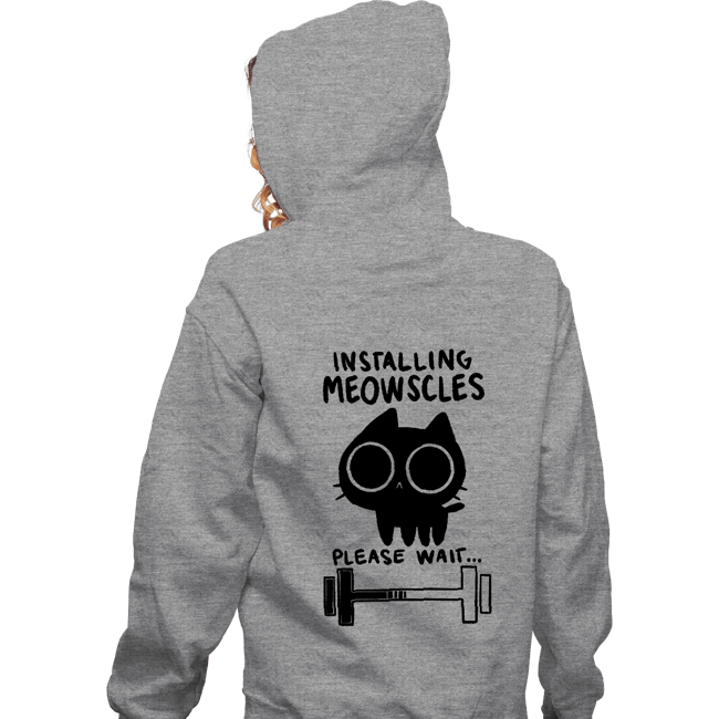 Secret_Shirts Zippered Hoodies, Unisex / Small / Sports Grey Installing Meowscles