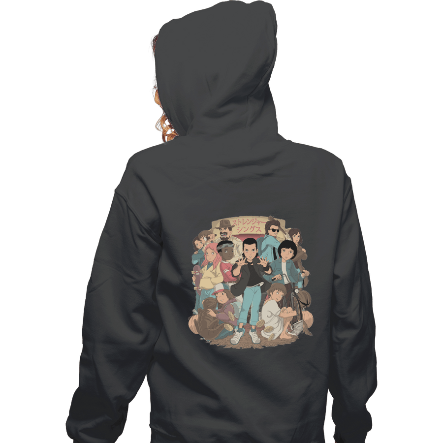 Shirts Zippered Hoodies, Unisex / Small / Dark Heather Stranger Anime