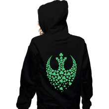 Load image into Gallery viewer, Secret_Shirts Zippered Hoodies, Unisex / Small / Black Shamrock Rebel
