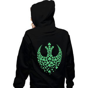 Secret_Shirts Zippered Hoodies, Unisex / Small / Black Shamrock Rebel