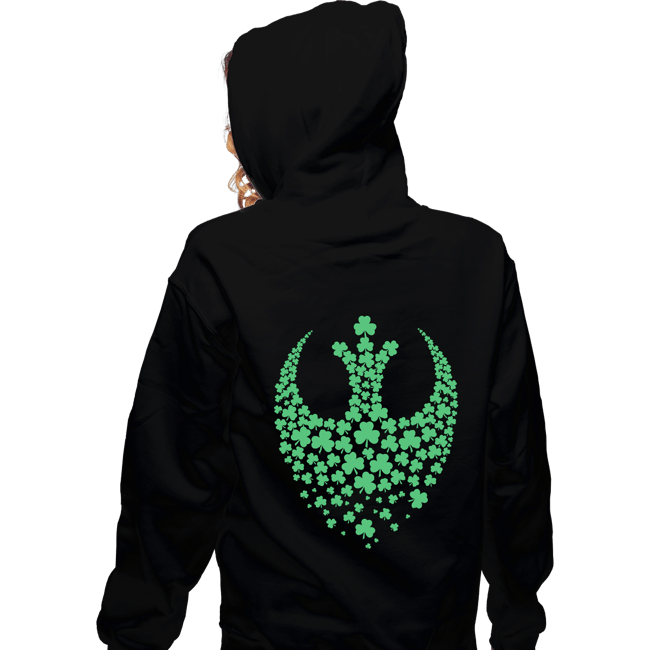 Secret_Shirts Zippered Hoodies, Unisex / Small / Black Shamrock Rebel