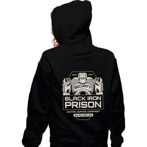 Shirts Zippered Hoodies, Unisex / Small / Black Prison Security Robots