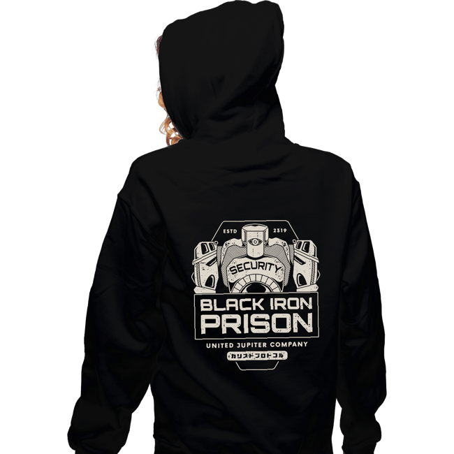 Shirts Zippered Hoodies, Unisex / Small / Black Prison Security Robots