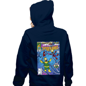 Daily_Deal_Shirts Zippered Hoodies, Unisex / Small / Navy Spider-Bart VS D'ohc Ock