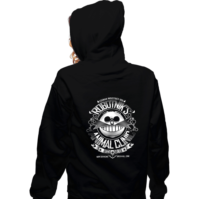 Secret_Shirts Zippered Hoodies, Unisex / Small / Black Robotnik's Animal Clinic