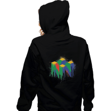 Load image into Gallery viewer, Shirts Zippered Hoodies, Unisex / Small / Black N64 Splash
