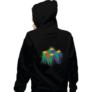 Shirts Zippered Hoodies, Unisex / Small / Black N64 Splash