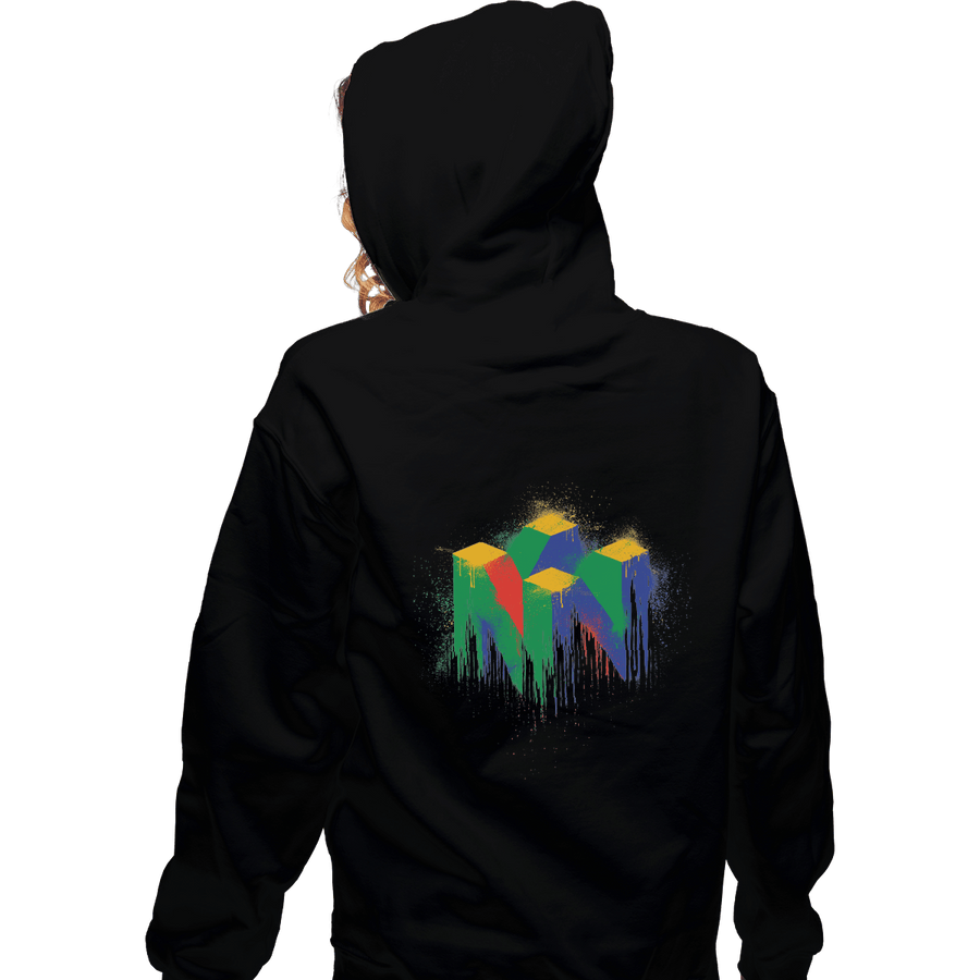 Shirts Zippered Hoodies, Unisex / Small / Black N64 Splash
