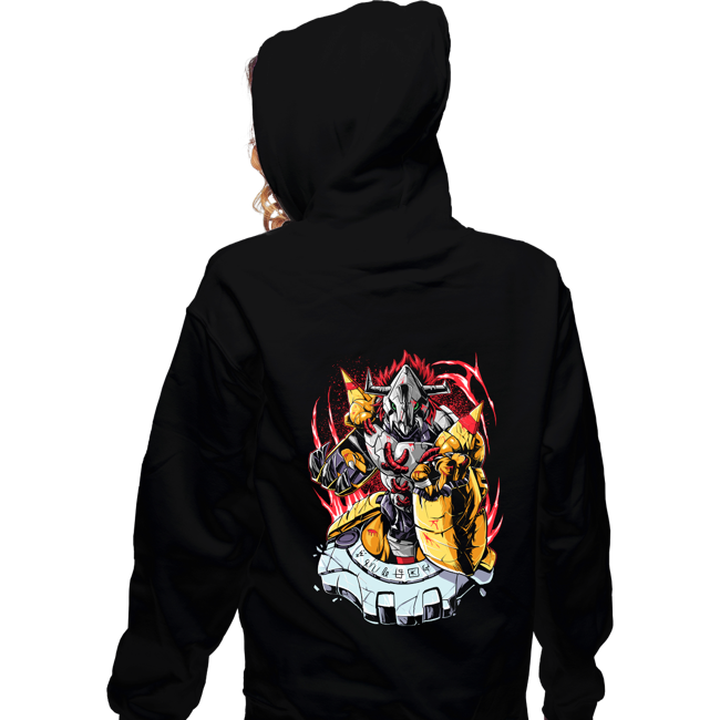 Daily_Deal_Shirts Zippered Hoodies, Unisex / Small / Black Battle War Greymon