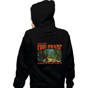Daily_Deal_Shirts Zippered Hoodies, Unisex / Small / Black Famous Fire Swamp