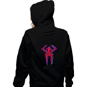 Daily_Deal_Shirts Zippered Hoodies, Unisex / Small / Black Vampire Glitch