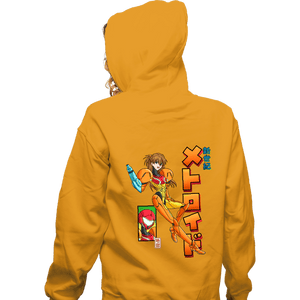 Daily_Deal_Shirts Zippered Hoodies, Unisex / Small / White Neon Genesis Metroid