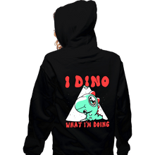Load image into Gallery viewer, Shirts Zippered Hoodies, Unisex / Small / Black Confused Dino
