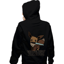 Load image into Gallery viewer, Secret_Shirts Zippered Hoodies, Unisex / Small / Black Eevee Wan Kenobi Secret Sale
