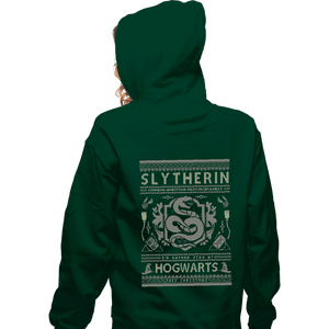 Shirts Zippered Hoodies, Unisex / Small / Irish Green Slytherin Sweater