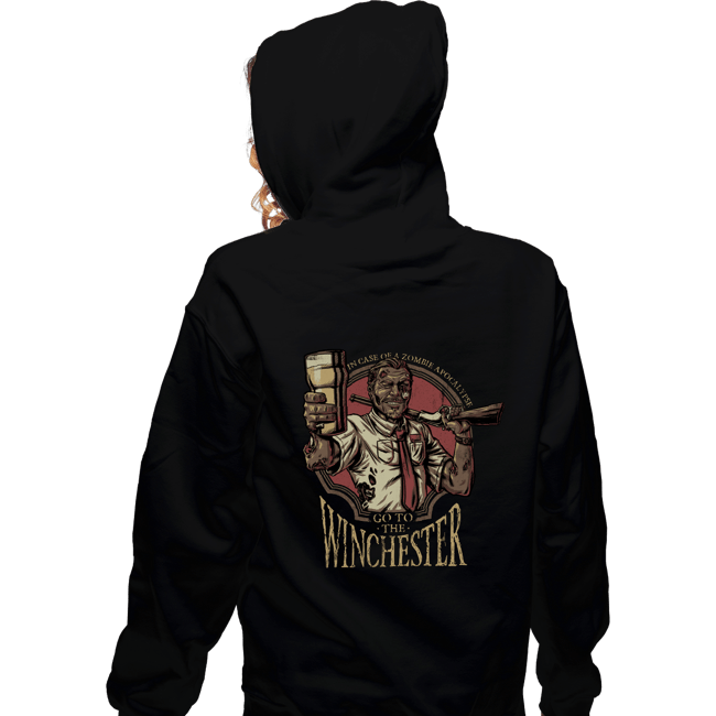 Daily_Deal_Shirts Zippered Hoodies, Unisex / Small / Black Go To The Winchester!