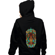Load image into Gallery viewer, Shirts Zippered Hoodies, Unisex / Small / Black Stained Glass Hunter

