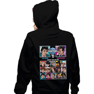 Daily_Deal_Shirts Zippered Hoodies, Unisex / Small / Black Time Fighters 10th vs 11th