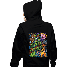 Load image into Gallery viewer, Daily_Deal_Shirts Zippered Hoodies, Unisex / Small / Black TMNT Pilgrim
