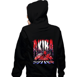 Secret_Shirts Zippered Hoodies, Unisex / Small / Black Neon Akira City