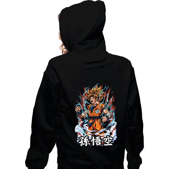 Daily_Deal_Shirts Zippered Hoodies, Unisex / Small / Black Rage Goku
