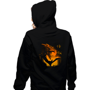 Daily_Deal_Shirts Zippered Hoodies, Unisex / Small / Black Rodan Kaiju