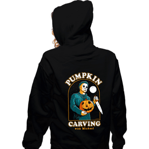 Secret_Shirts Zippered Hoodies, Unisex / Small / Black Halloween Carving