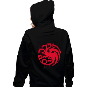 Secret_Shirts Zippered Hoodies, Unisex / Small / Black 3 Headed Dragon