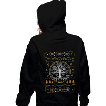 Load image into Gallery viewer, Shirts Zippered Hoodies, Unisex / Small / Black Grace Golden Tree Ugly Sweater
