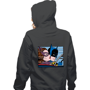 Shirts Zippered Hoodies, Unisex / Small / Dark Heather In The Batmobile